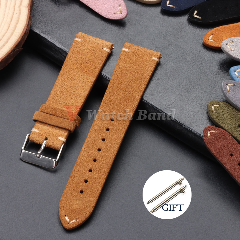 Suede Strap Watch - Quick Release Soft Suede Watch Strap