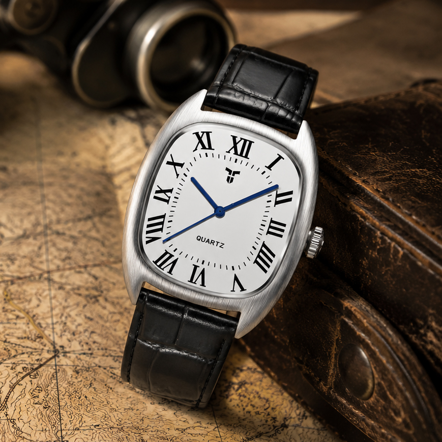 Leather Watch Band Men - New luxury Men's Quartz Watches TYBERLEY