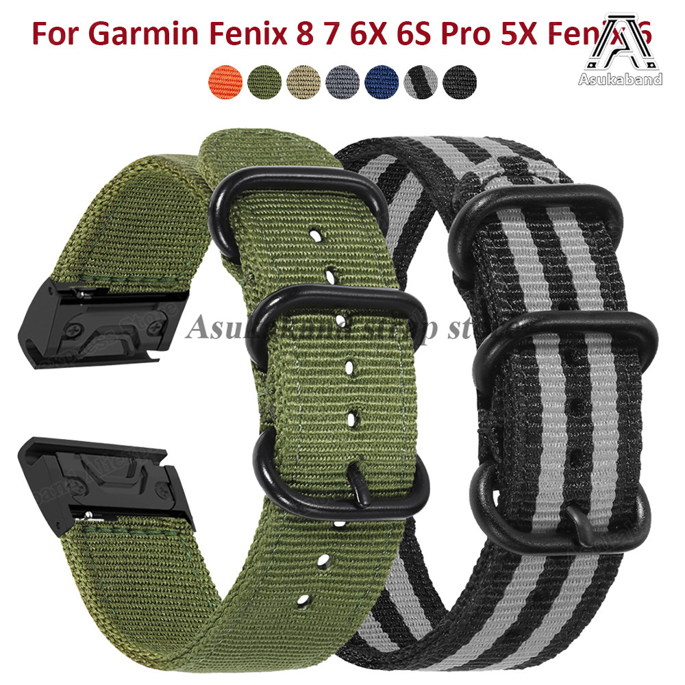 Canvas Strap Watch - Nylon Watch Strap for Garmin Fenix