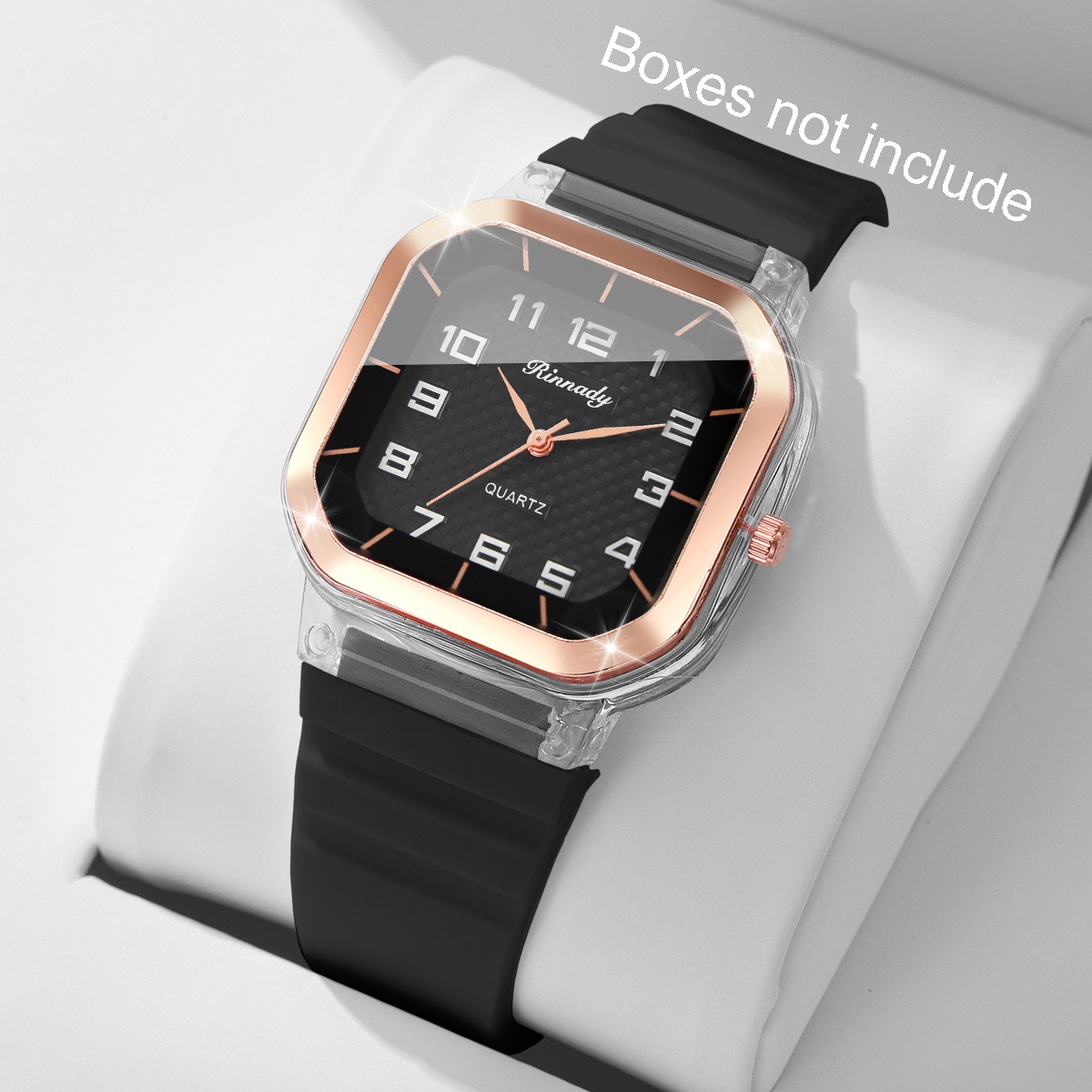 Silicone Band Women - Fashion Square Arabic Dial Women Quartz