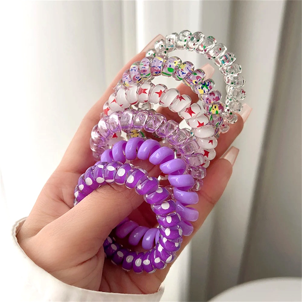 6pcs Sweet Cute Colorful Spira - Silicone Band Women บทวิจารณ์และราคา