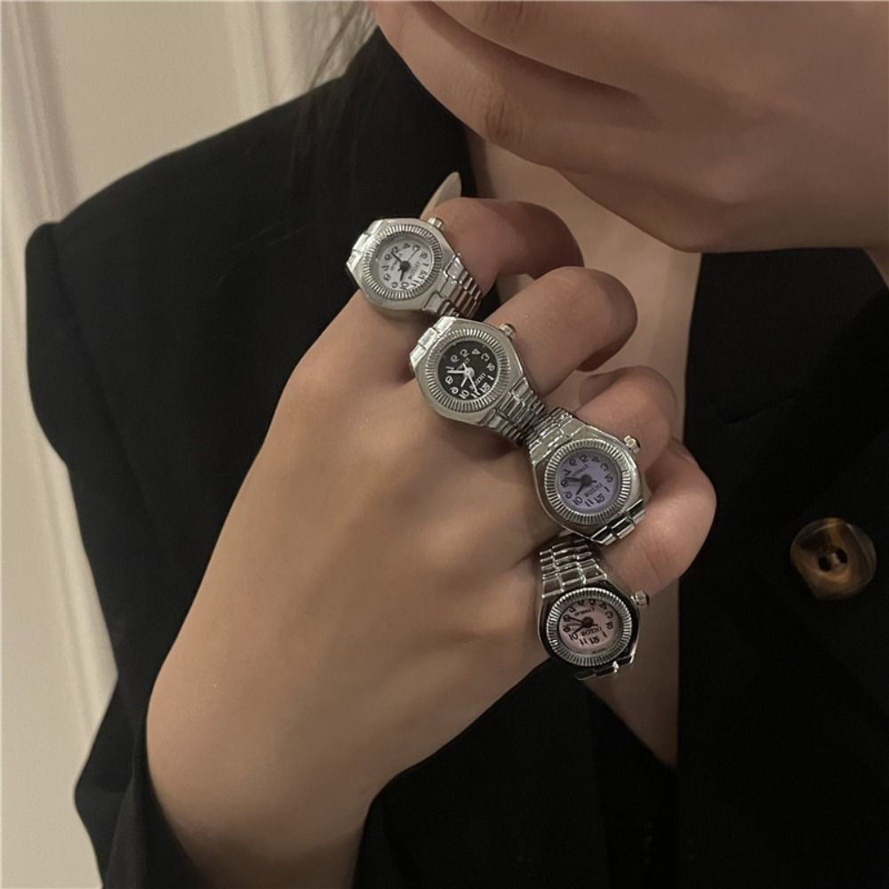 Punk Mini Finger Watch Rings C - Canvas Strap Watch บทวิจารณ์และราคา