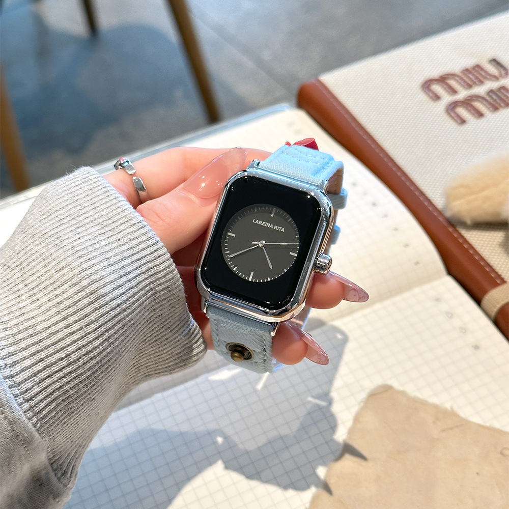 New Stylish Square Watch With  - Canvas Strap Watch บทวิจารณ์และราคา