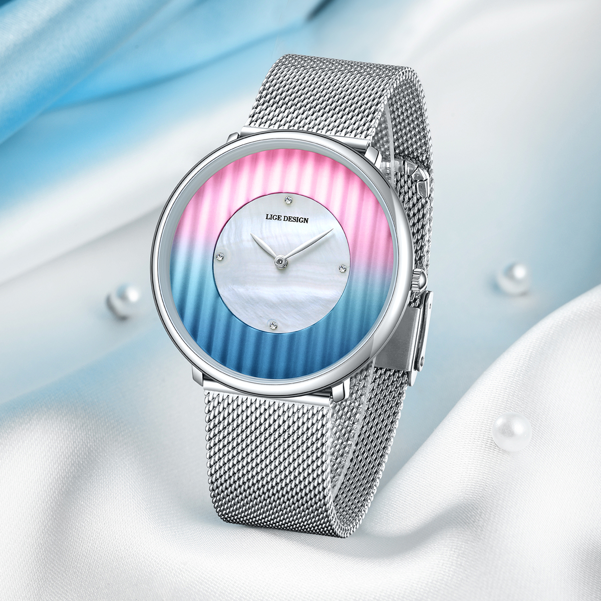 LIGE Women Watch Top Luxury Br - Stainless Bracelet Diver บทวิจารณ์และราคา