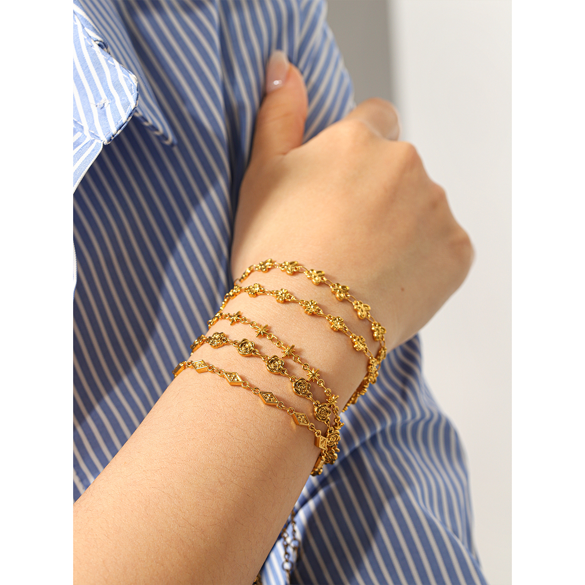 Butterfly Flower Charm Bracele - Butterfly Clasp Deployant บทวิจารณ์และราคา