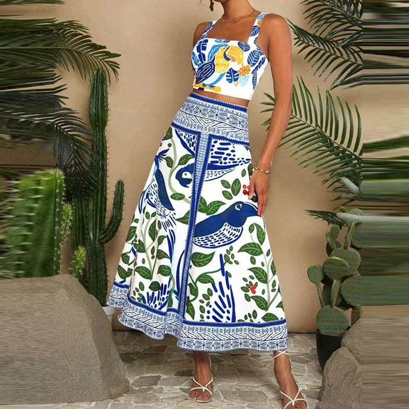 Women Sleeveless Straps Top &  - Tropic Strap Vintage บทวิจารณ์และราคา