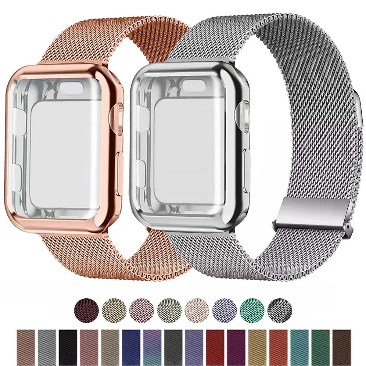 Milanese Loop+Case For Apple W - Milanese Loop Magnetic บทวิจารณ์และราคา