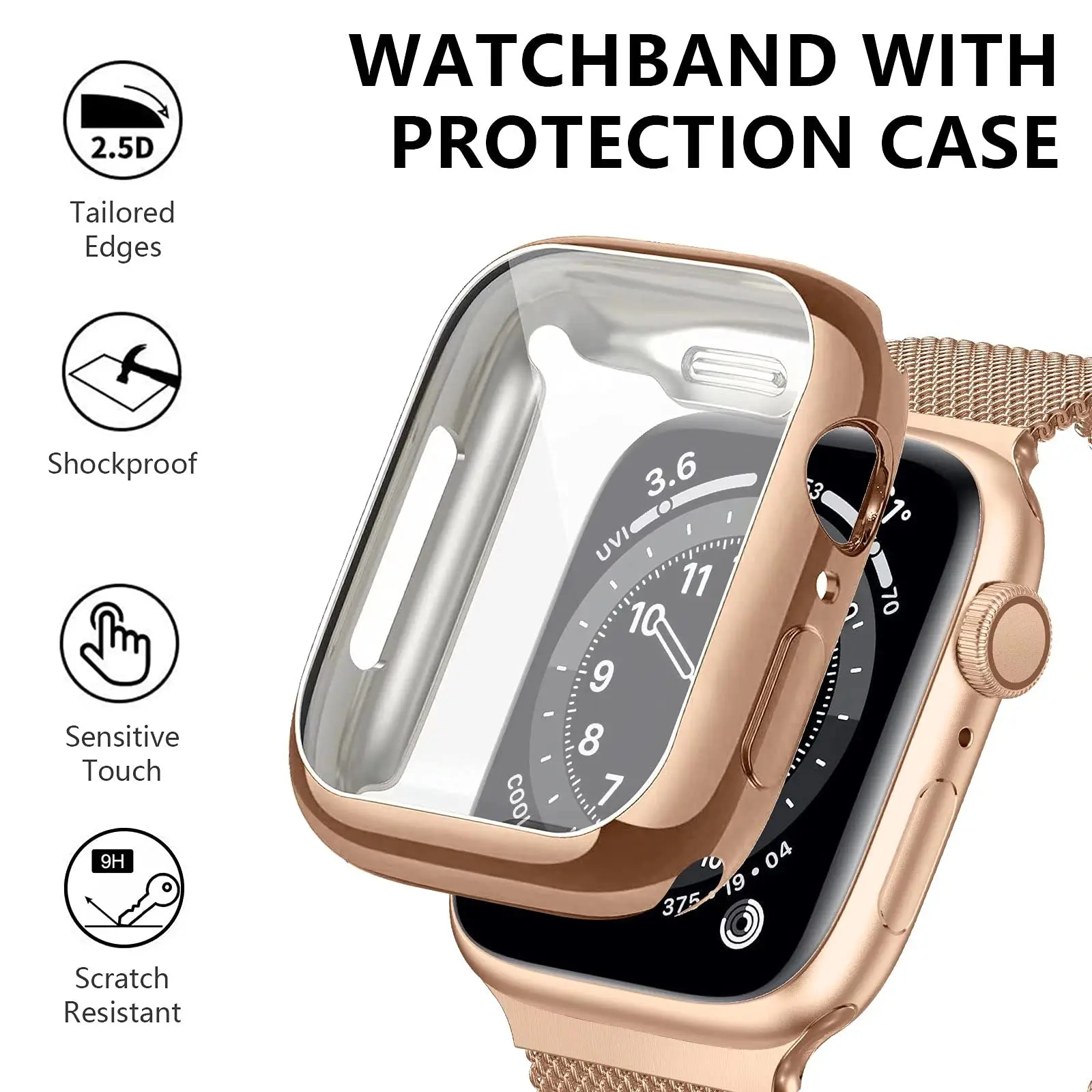Milanese Loop+Case For Apple W - Milanese Loop Magnetic บทวิจารณ์และราคา