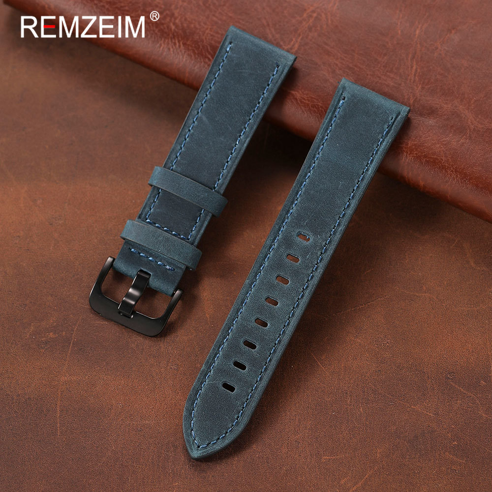 Classic Men's Crazy Horse Leat - Leather Strap Quick Release บทวิจารณ์และราคา
