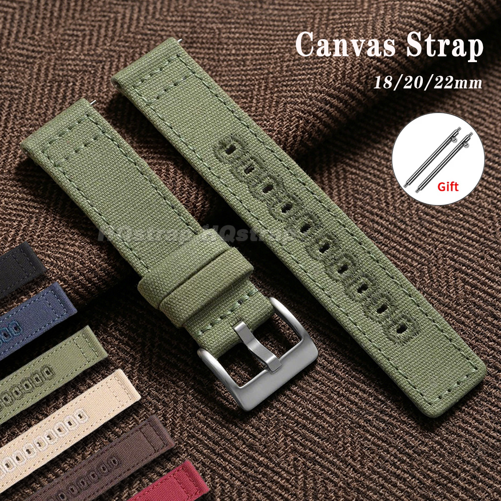 Nylon Canvas Watch Strap 18mm  - Canvas Strap Watch บทวิจารณ์และราคา