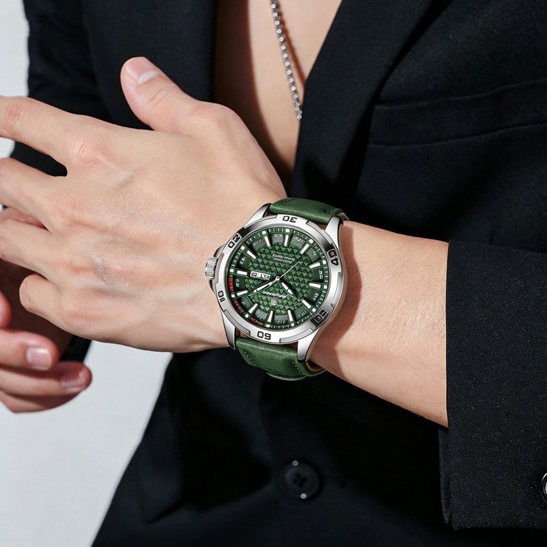 PAAZOMU Brand Men Fashion Quar - Leather Watch Band Men บทวิจารณ์และราคา