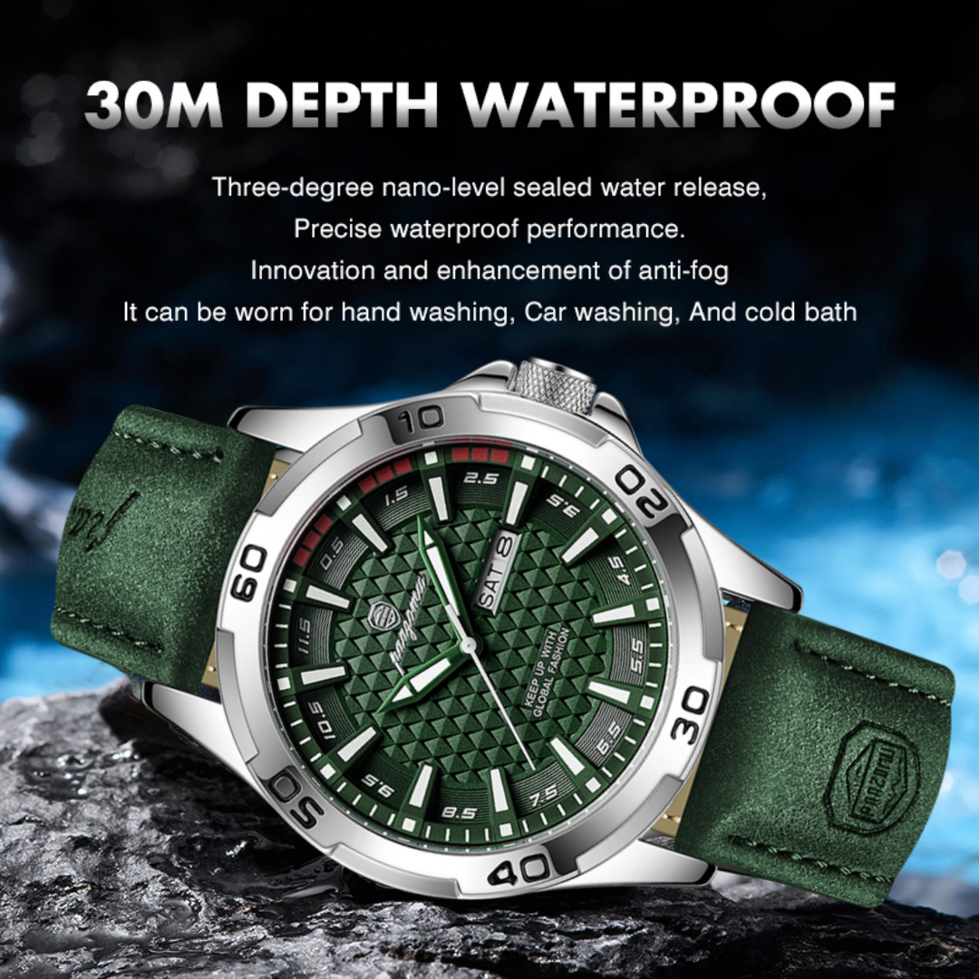 PAAZOMU Brand Men Fashion Quar - Leather Watch Band Men บทวิจารณ์และราคา