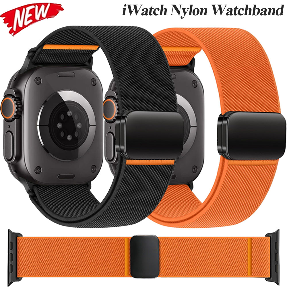 Nylon Loop Strap For Apple Wat - Milanese Loop Magnetic บทวิจารณ์และราคา