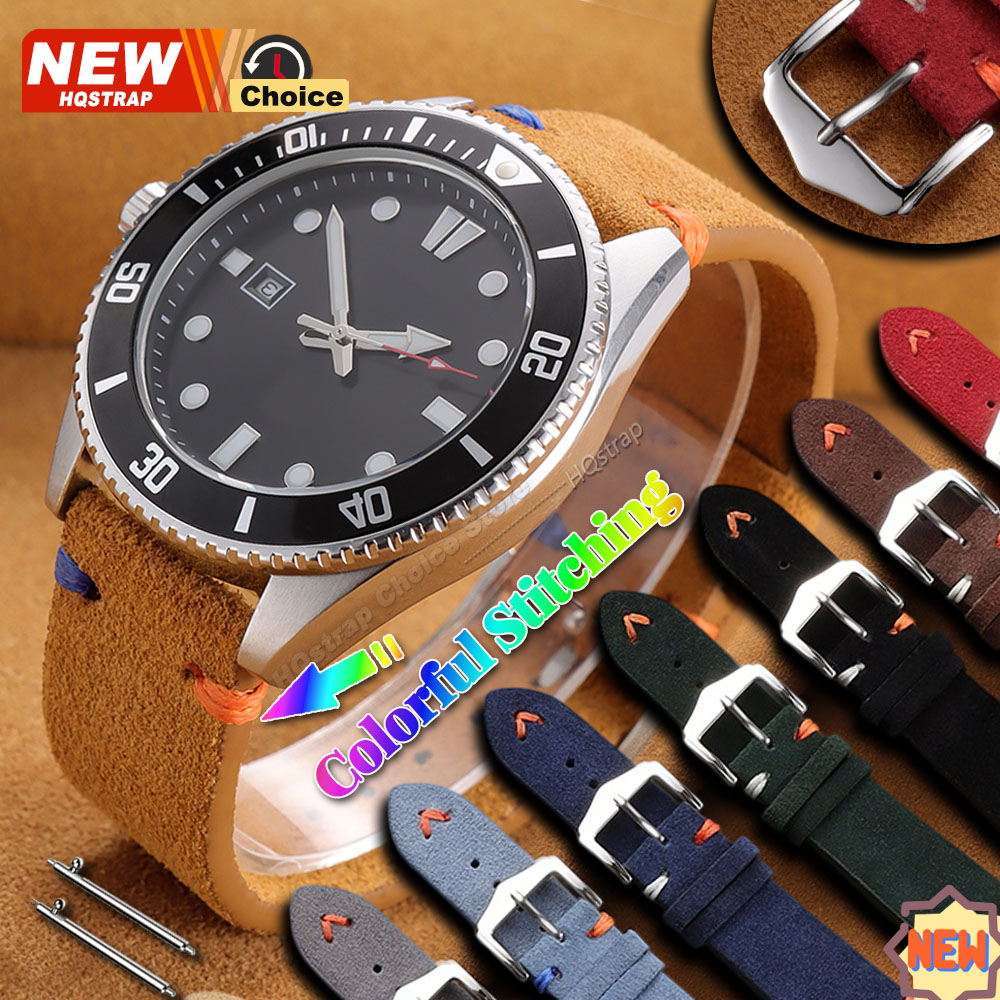 New Colorful Stitching Suede S - Suede Strap Watch บทวิจารณ์และราคา
