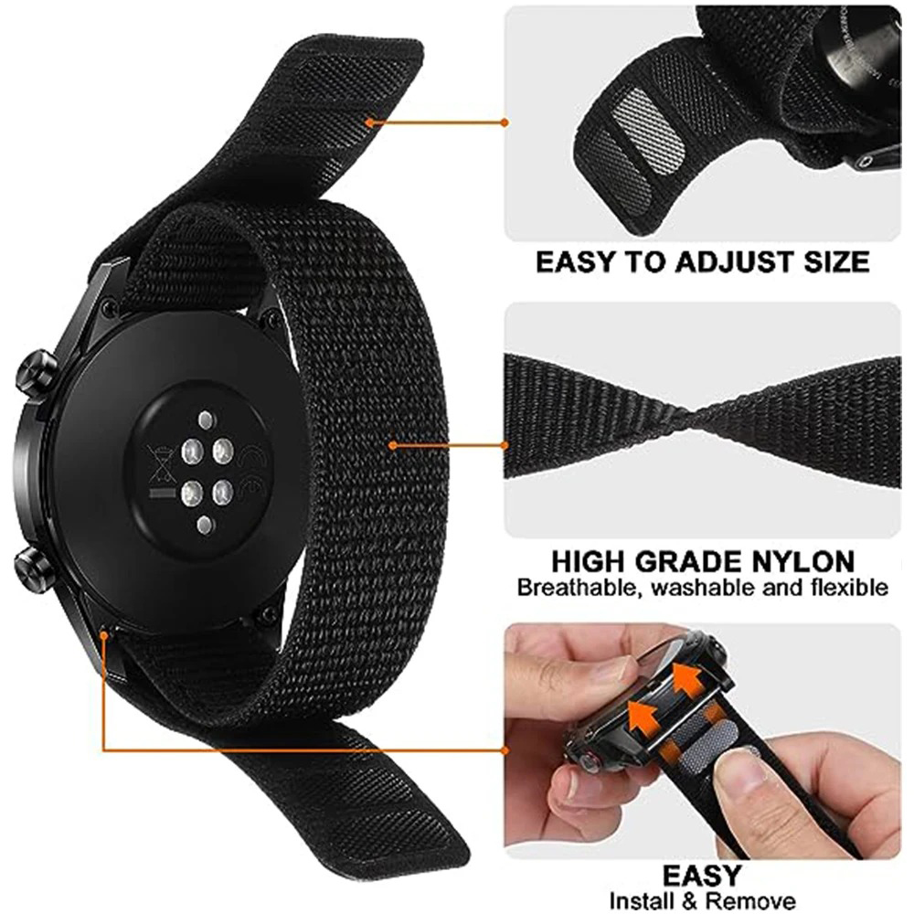 26/22mm Hook Loop Nylon Watch  - Sport Loop Velcro บทวิจารณ์และราคา