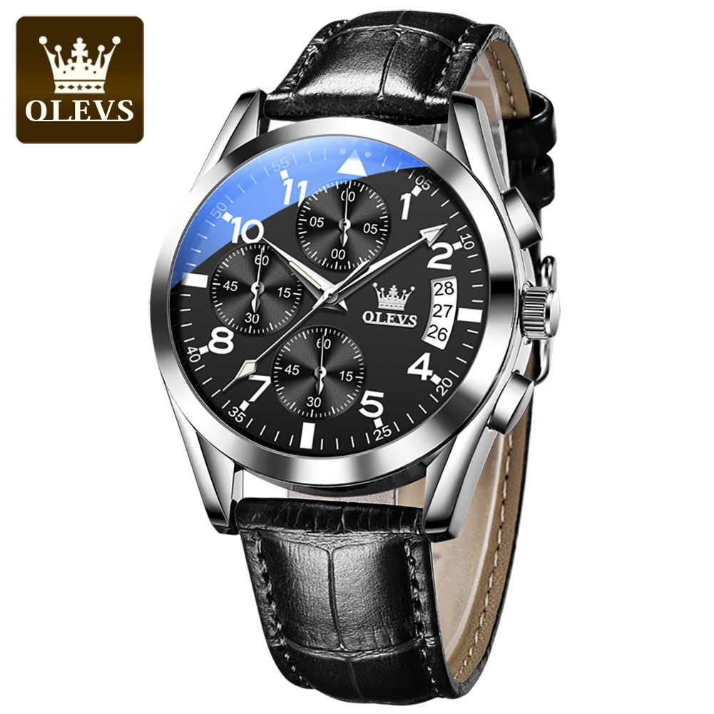OLEVS 2878 Original Man Watch  - Leather Watch Band Men บทวิจารณ์และราคา
