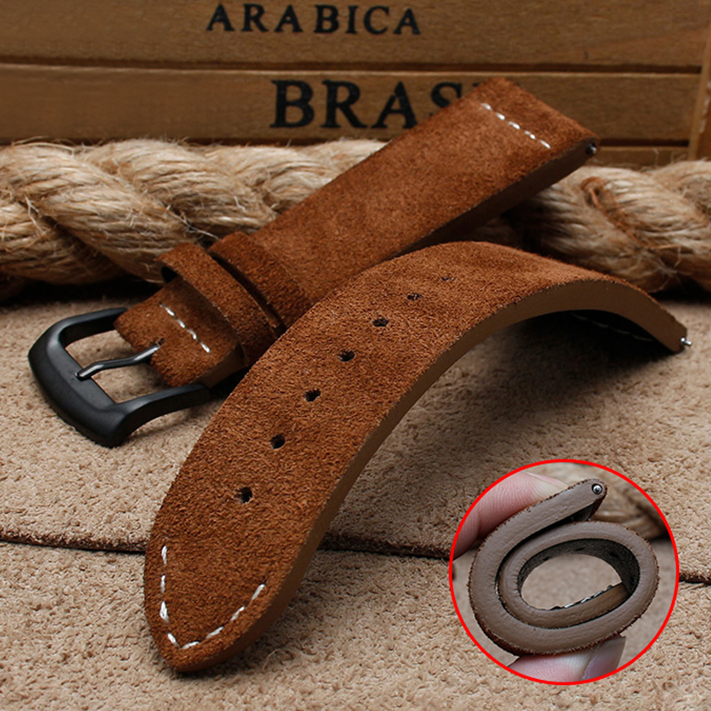 Vintage Suede Leather Watch St - Suede Strap Watch บทวิจารณ์และราคา