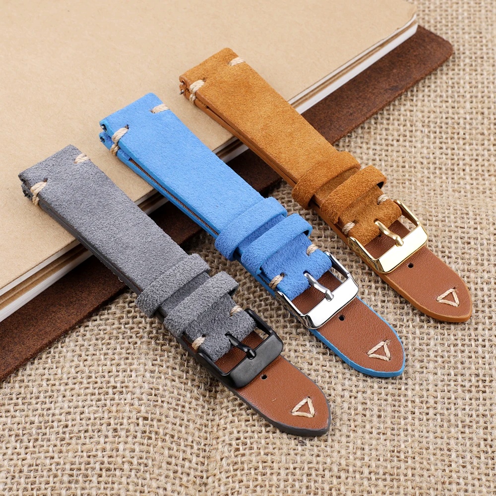 Suede Leather Watch Strap 18mm - Suede Strap Watch บทวิจารณ์และราคา