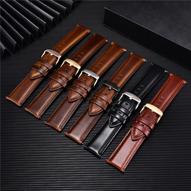 High Quality Genuine Leather W - Leather Strap Quick Release บทวิจารณ์และราคา