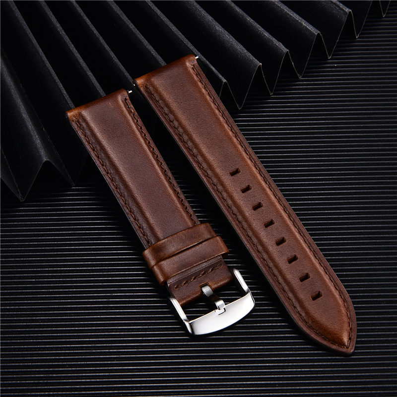 High Quality Genuine Leather W - Leather Strap Quick Release บทวิจารณ์และราคา