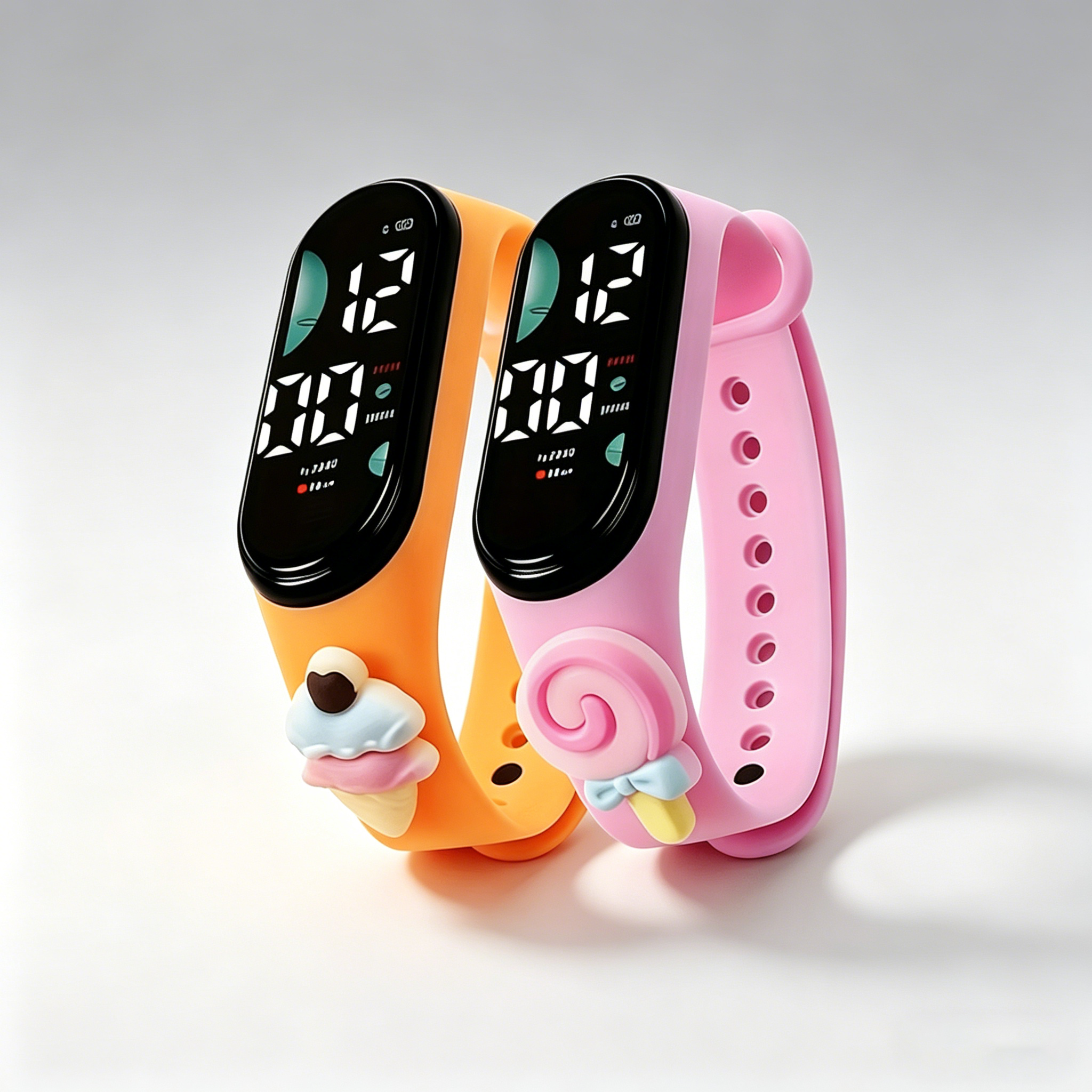 Cute 3D Cartoon Digital Watch  - Silicone Band Women บทวิจารณ์และราคา