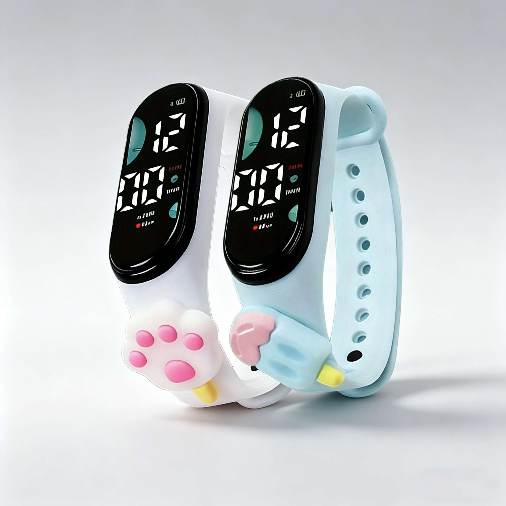 Cute 3D Cartoon Digital Watch  - Silicone Band Women บทวิจารณ์และราคา