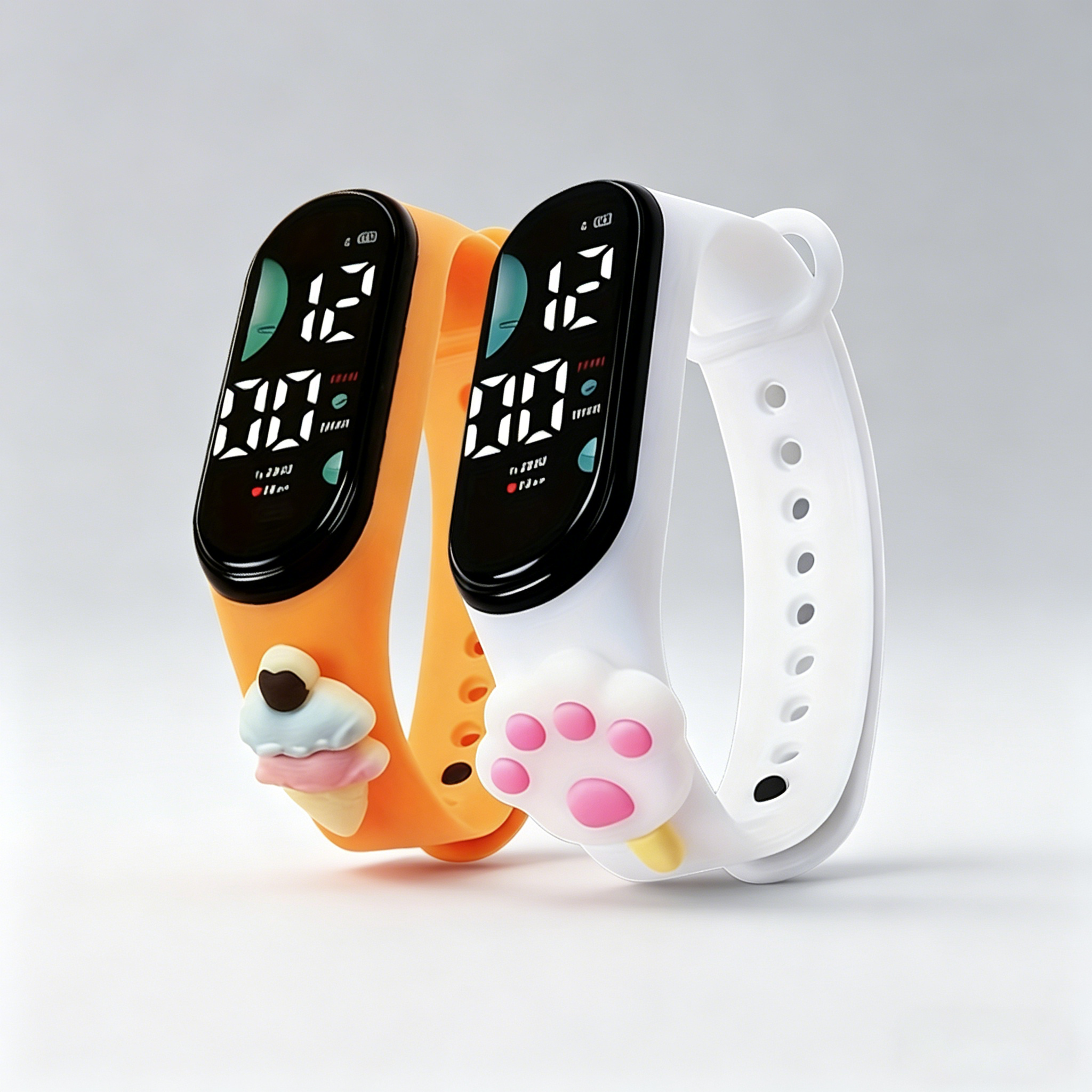 Cute 3D Cartoon Digital Watch  - Silicone Band Women บทวิจารณ์และราคา