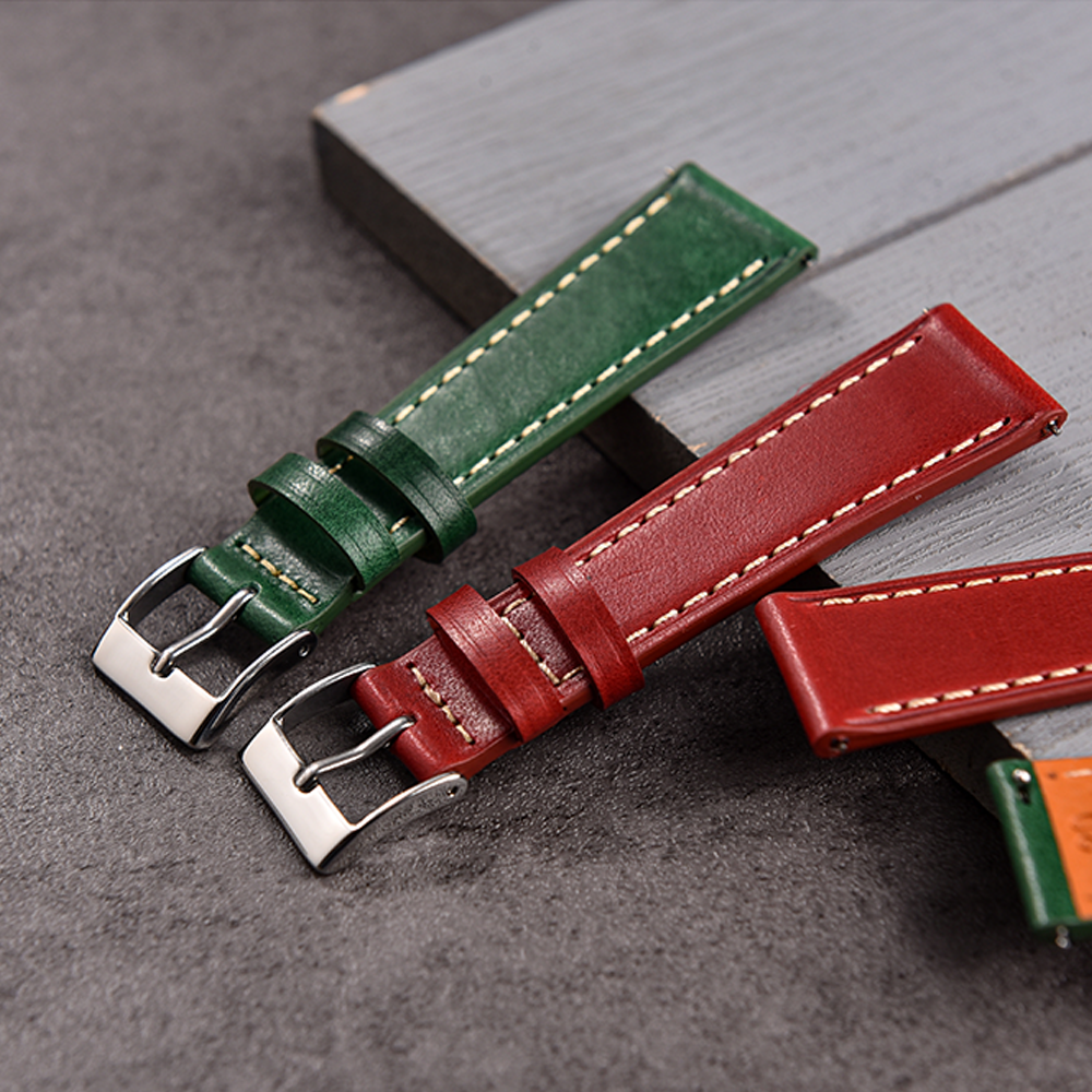 Vintage Watchband 18mm 20mm 22 - Leather Strap Quick Release บทวิจารณ์และราคา