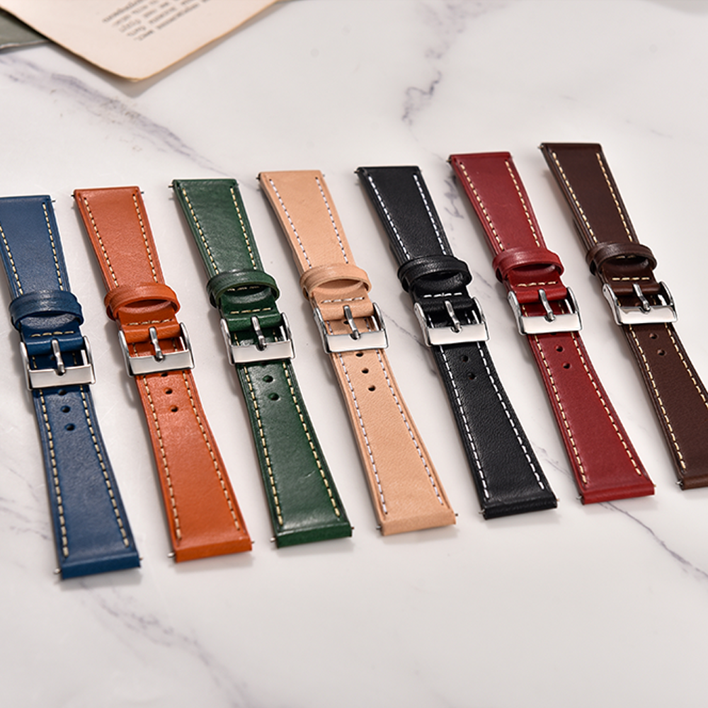 Vintage Watchband 18mm 20mm 22 - Leather Strap Quick Release บทวิจารณ์และราคา