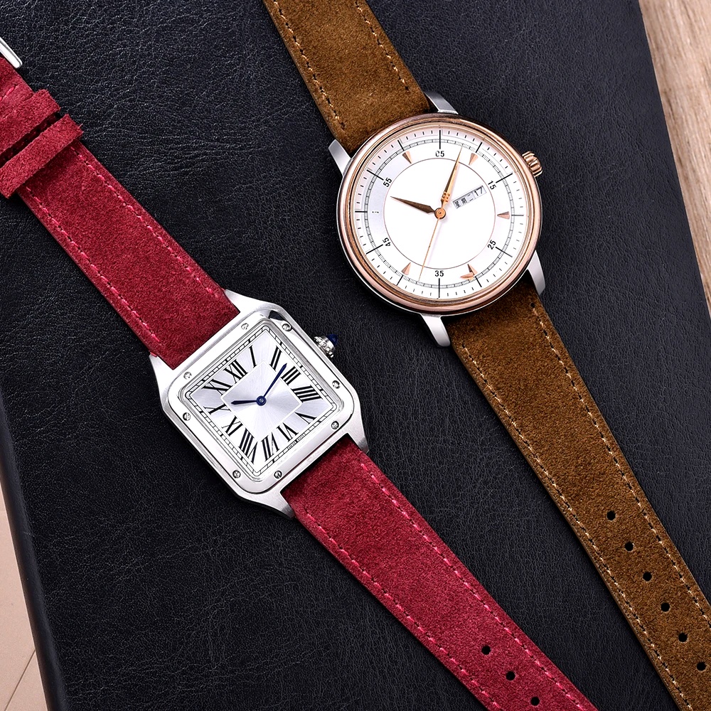 Vintage Leather Watch Band 18m - Suede Strap Watch บทวิจารณ์และราคา