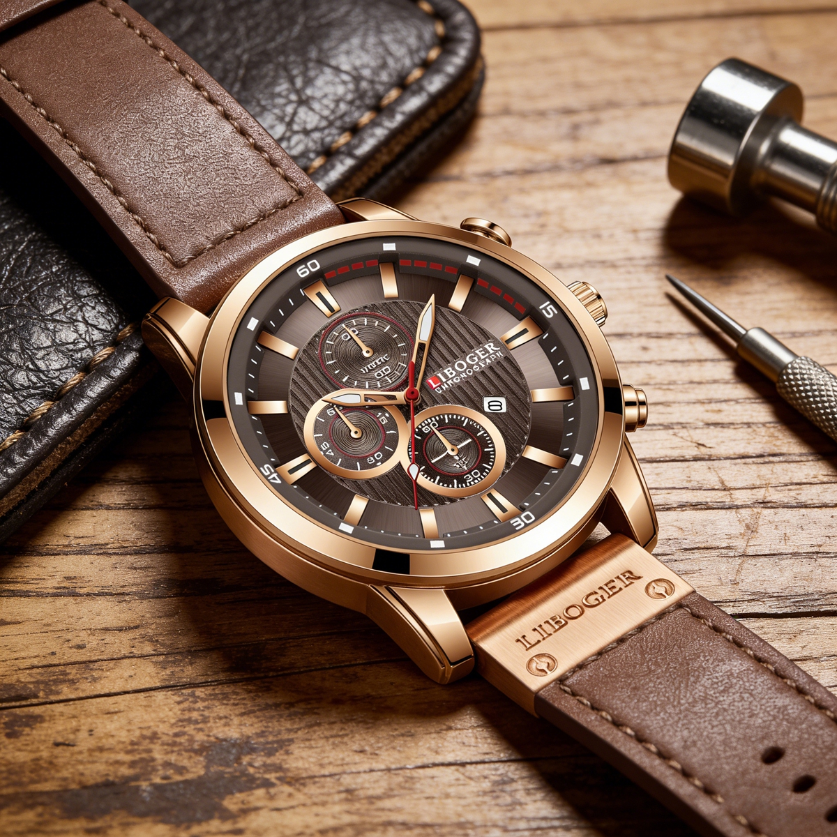 Business Men Quartz Watch High - Leather Watch Band Men บทวิจารณ์และราคา