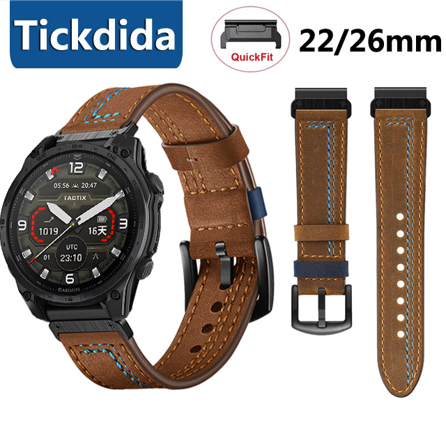 22mm 26mm Genuine Leather Stra - Leather Strap Quick Release บทวิจารณ์และราคา