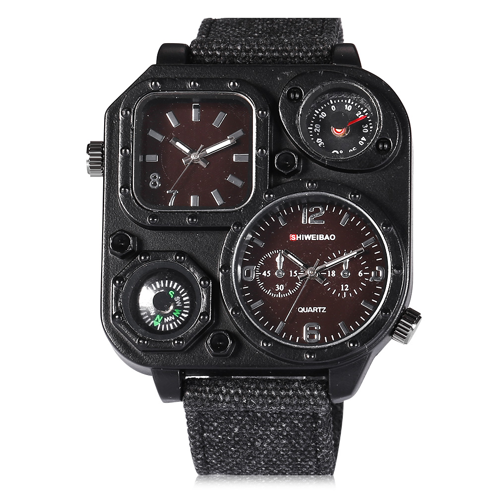 Quartz Mens Watches Top Brand  - Canvas Strap Watch บทวิจารณ์และราคา