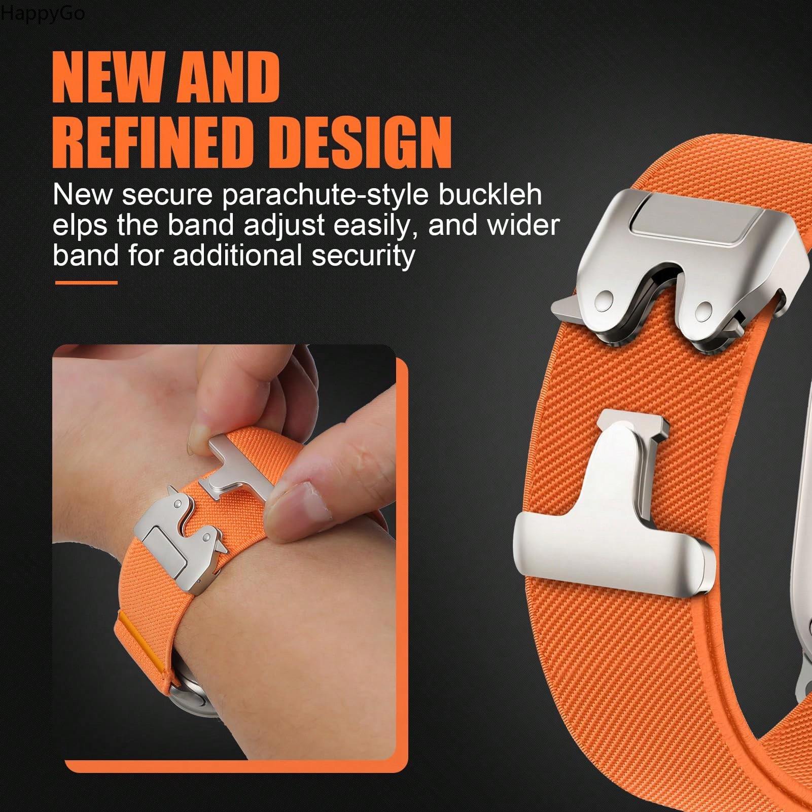 Wide Stretchy Nylon Wrist Stra - Parachute Strap Elastic บทวิจารณ์และราคา