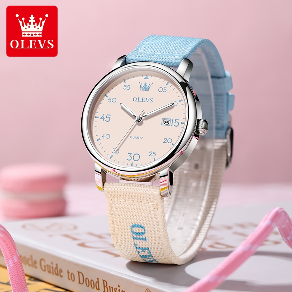 OLEVS Brand New Fashion Retro  - Canvas Strap Watch บทวิจารณ์และราคา