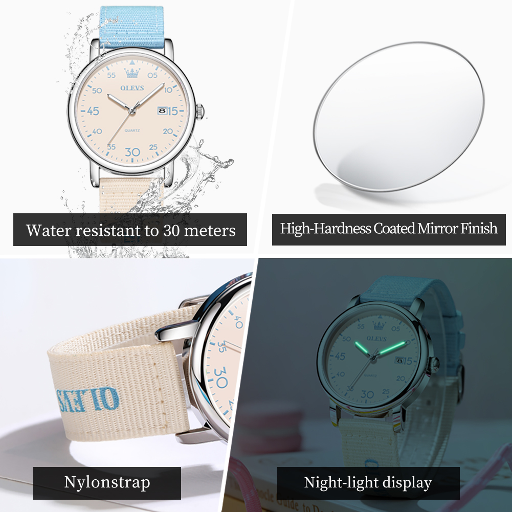 OLEVS Brand New Fashion Retro  - Canvas Strap Watch บทวิจารณ์และราคา