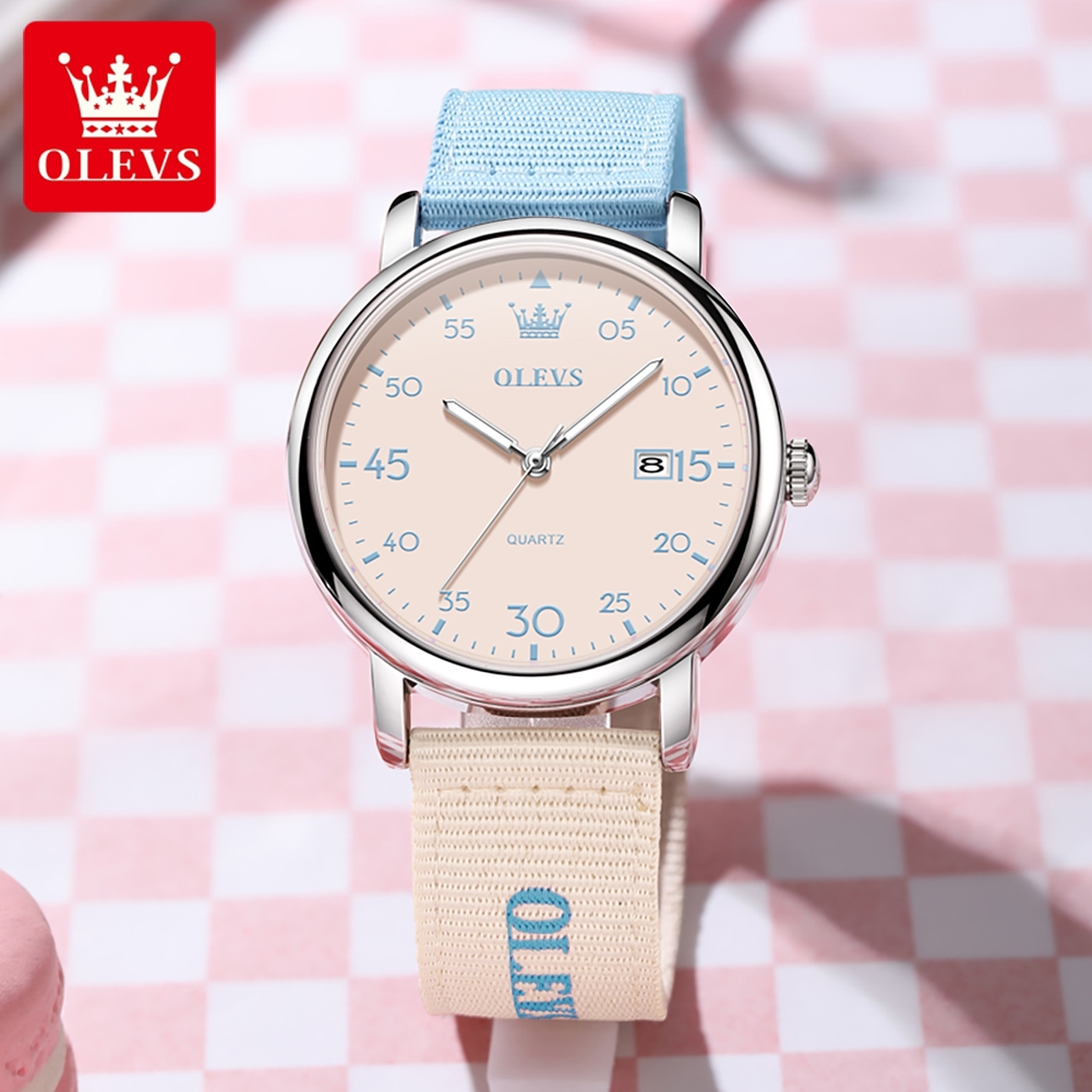 OLEVS Brand New Fashion Retro  - Canvas Strap Watch บทวิจารณ์และราคา