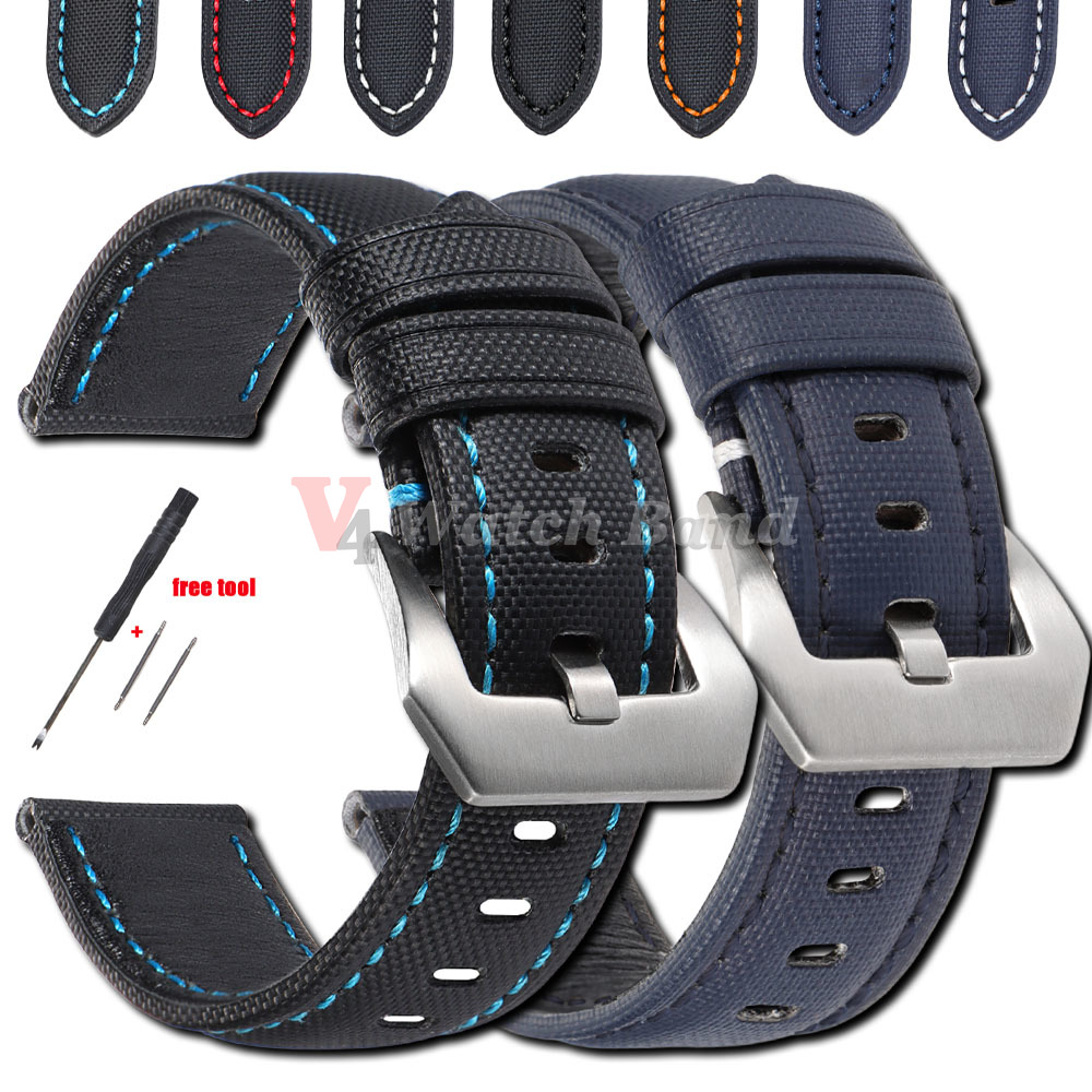 Sailcloth Nylon Watch Strap 20 - Canvas Strap Watch บทวิจารณ์และราคา