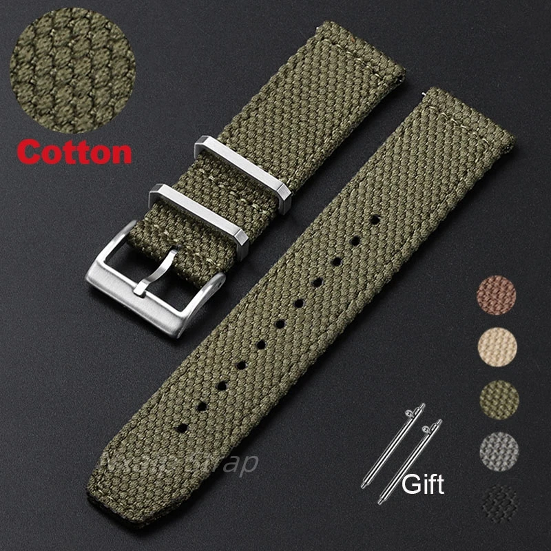 20mm 22mm Nylon Cotton Watch S - Nato Strap Nylon บทวิจารณ์และราคา