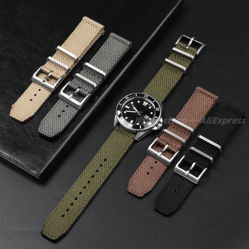20mm 22mm Nylon Cotton Watch S - Nato Strap Nylon บทวิจารณ์และราคา