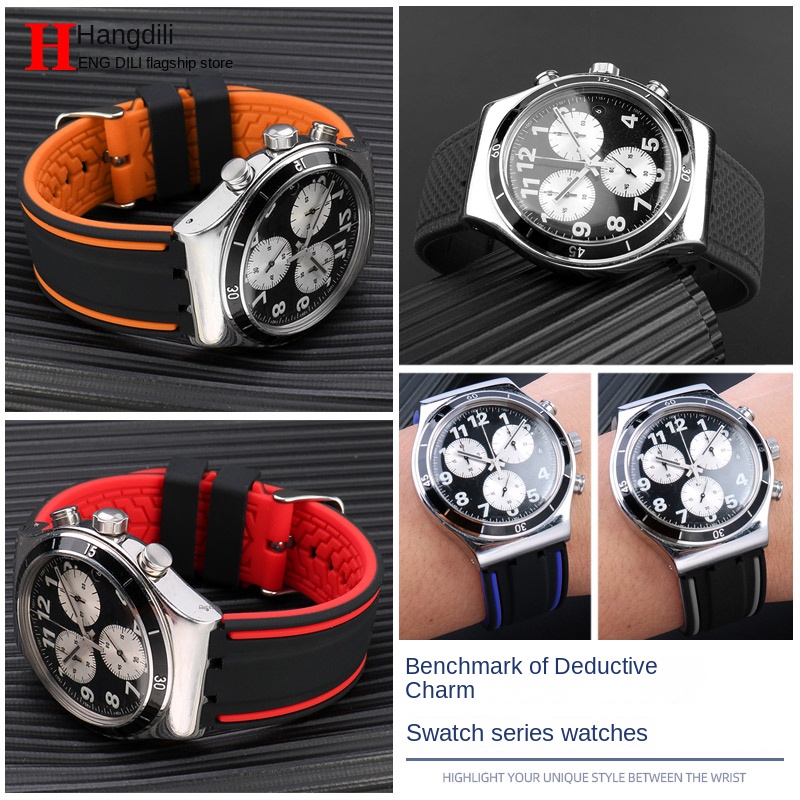 For Swatch Watch Strap YVS400  - Rubber Strap Diver บทวิจารณ์และราคา