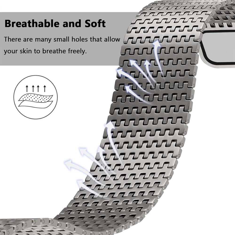 Titanium loop strap for Apple  - Milanese Loop Magnetic บทวิจารณ์และราคา