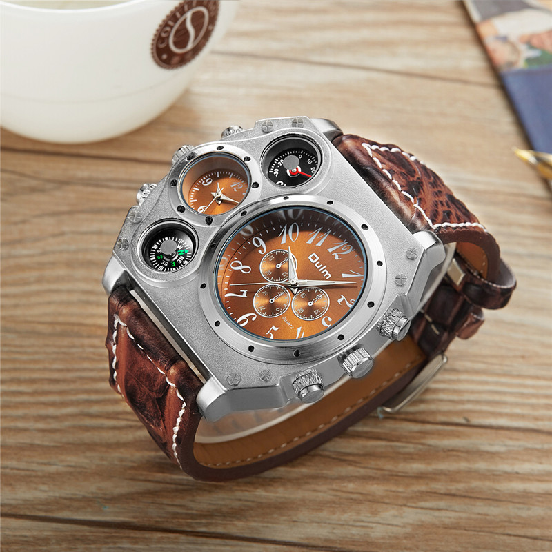 New Model OULM Watch Men Quart - Leather Watch Band Men บทวิจารณ์และราคา