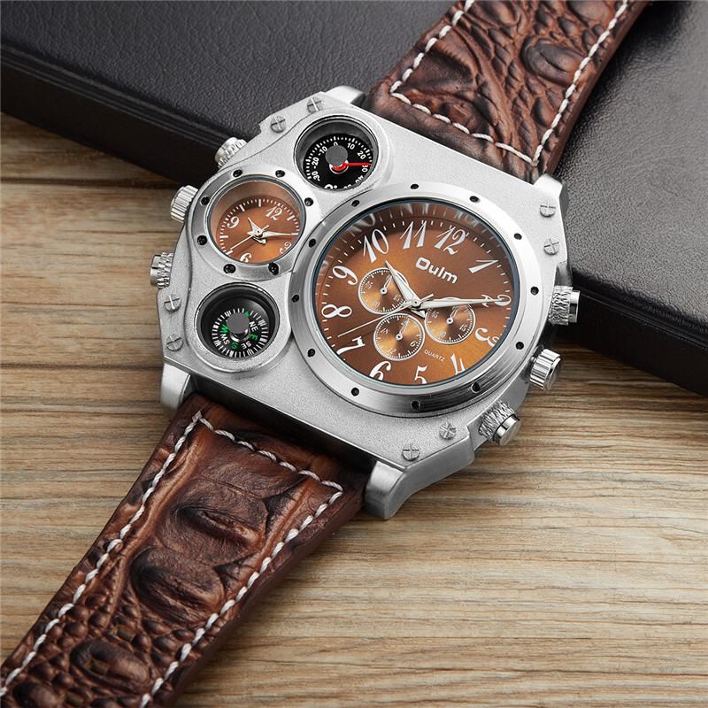 New Model OULM Watch Men Quart - Leather Watch Band Men บทวิจารณ์และราคา