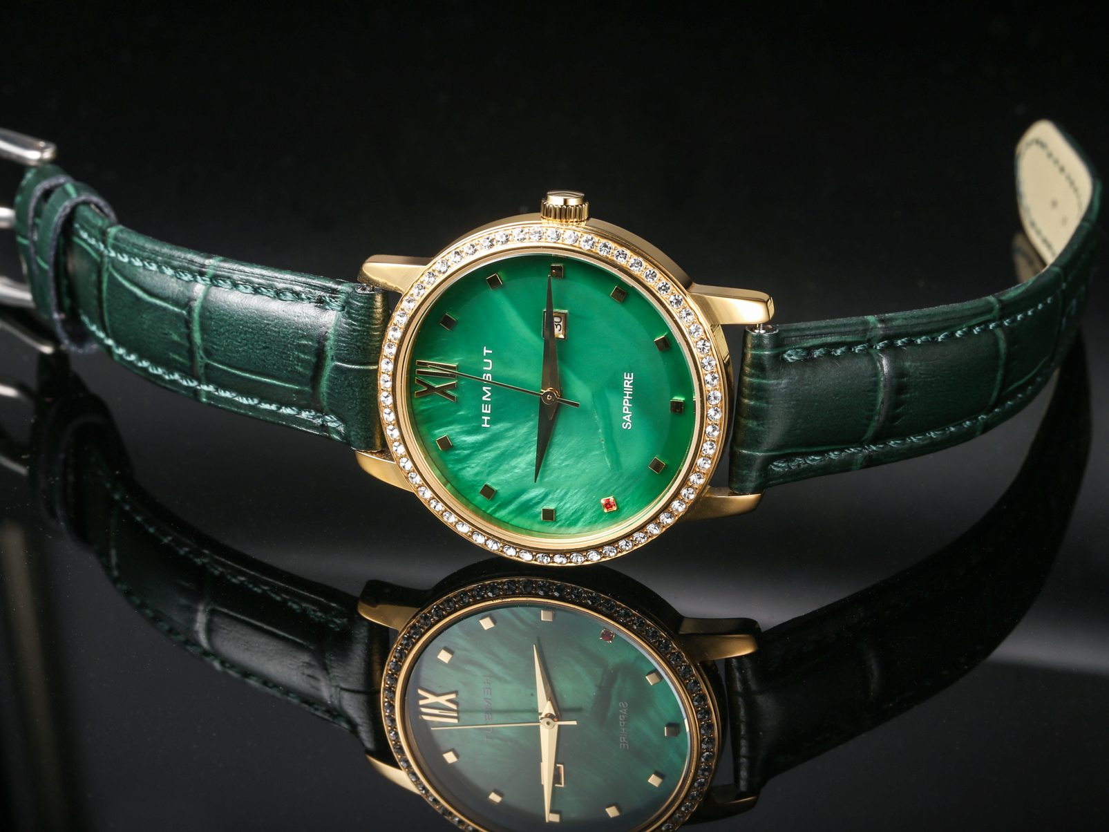 Alligator Embossed Leahter Wat - Leather Strap Quick Release บทวิจารณ์และราคา