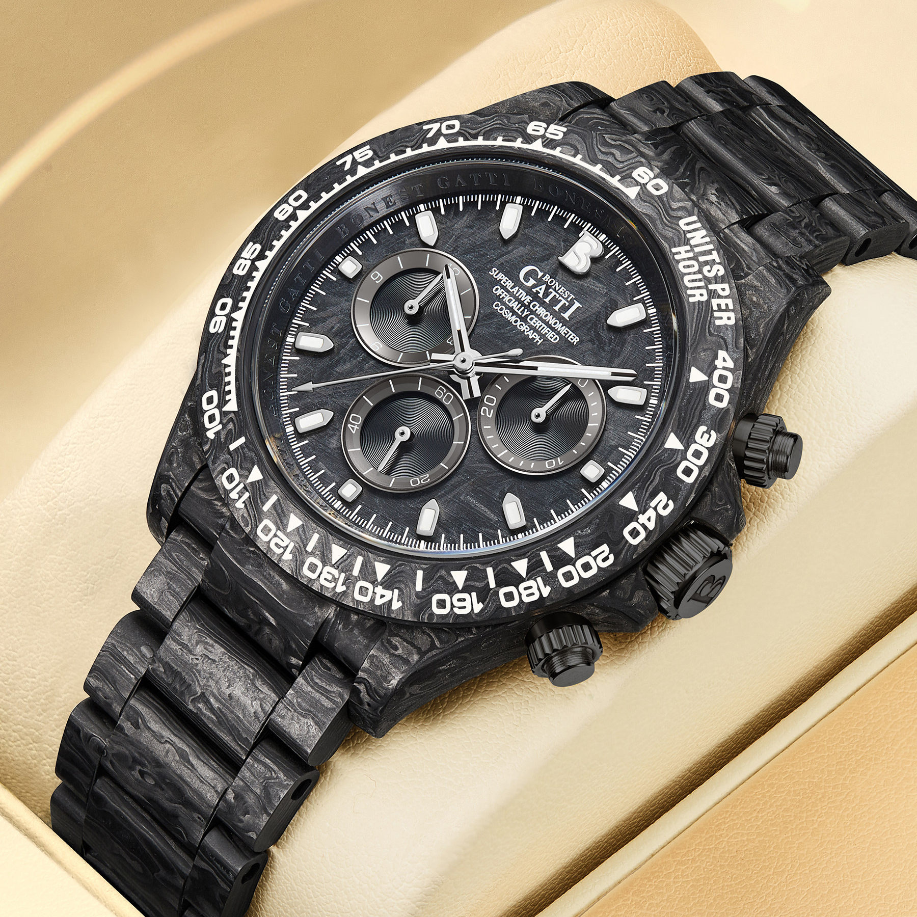 BONEST GATTI Men Chronograph W - Canvas Strap Watch บทวิจารณ์และราคา