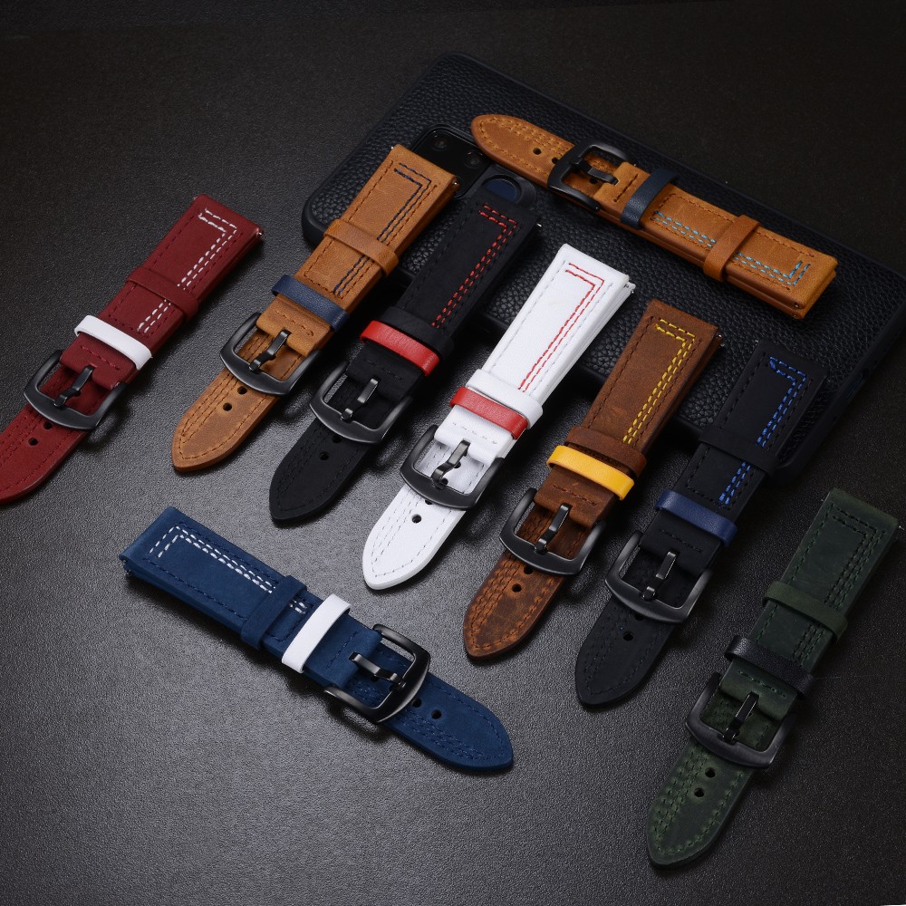 18mm 20mm 22mm 24mm  Compatibl - Leather Strap Quick Release บทวิจารณ์และราคา