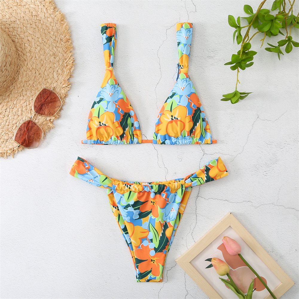 Vintage Print Bikini Thong Str - Tropic Strap Vintage บทวิจารณ์และราคา