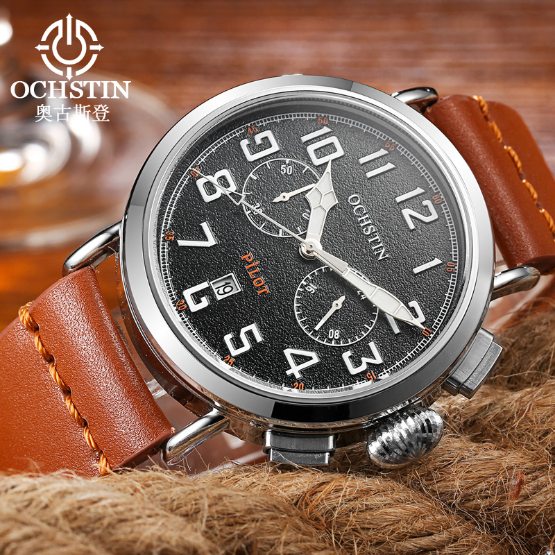 OCHSTIN Genuine Leather Strap  - Leather Watch Band Men บทวิจารณ์และราคา