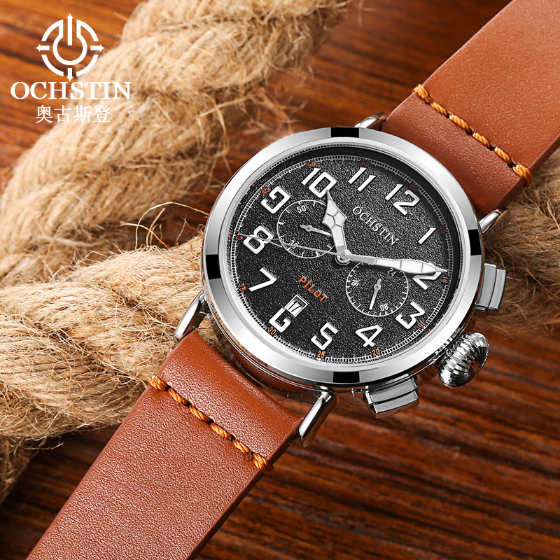 OCHSTIN Genuine Leather Strap  - Leather Watch Band Men บทวิจารณ์และราคา